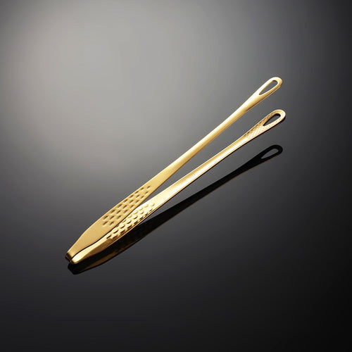 304 Stainless Steel BBQ Serving Tongs — Heat-Resistant Kitchen & Grilling Tongs (Golden & Silvery)