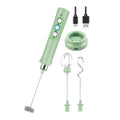 Mousseur à lait électrique rechargeable — Fouet en acier inoxydable pour café, latte et cappuccino