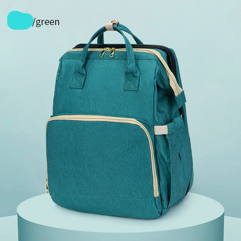 Sac à dos de voyage pour bébé grande capacité — Sac à langer pour parents (Noir / Gris / Vert / Cyan)
