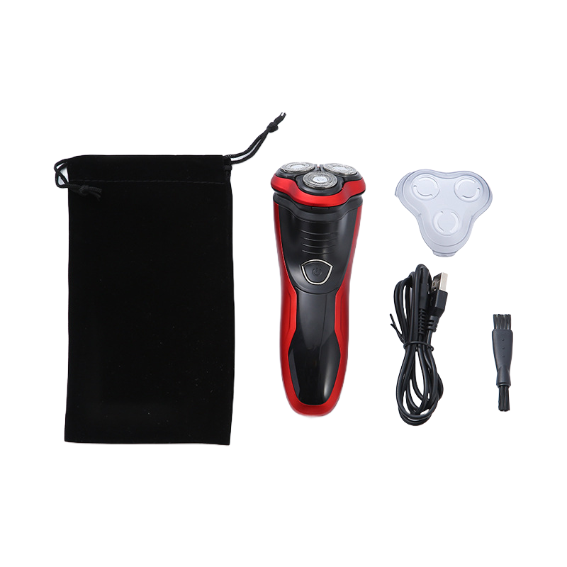 Men's Rotary Electric Shaver — 3D Floating Heads, Wet & Dry, Pop-Up Trimmer