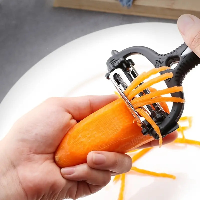 3-in-1 Rotary Fruit and Vegetable Peeler and Slicer