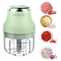 Electric Garlic Chopper & Mini Food Processor, 250ML USB Rechargeable | Green
