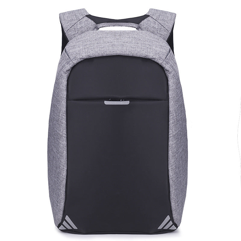 Waterproof Travel Backpack — Business Laptop Bag (Gray / Violet / Black)