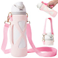 Manchon de protection en silicone BigWaves pour bouteille d'eau avec double sangle
