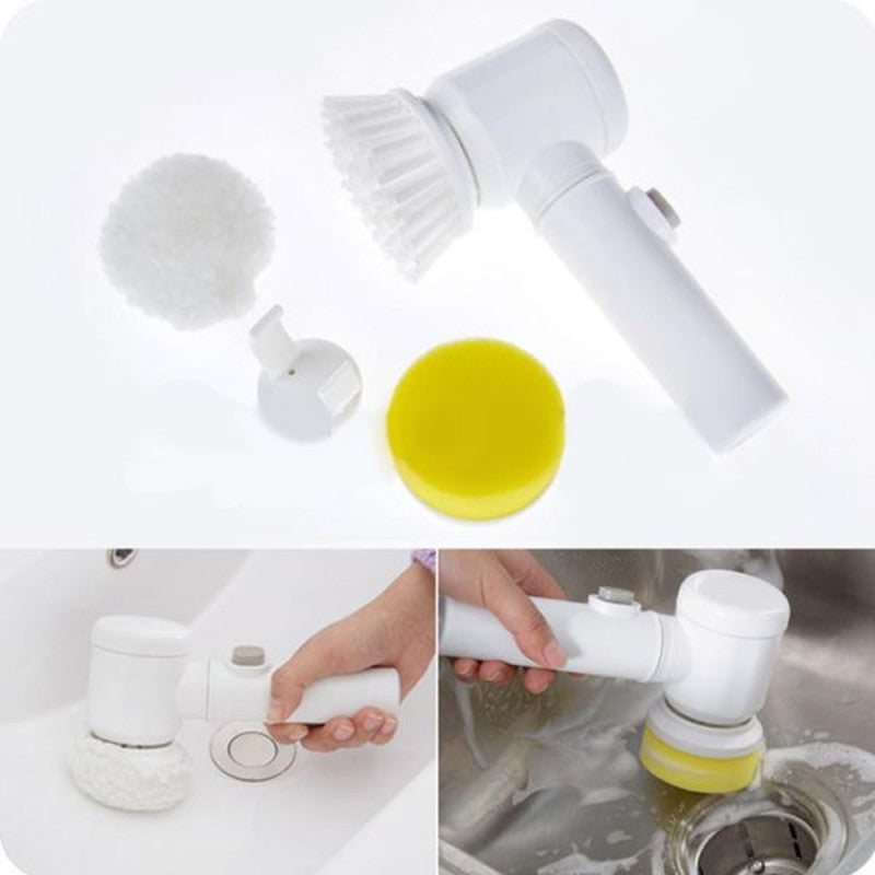 Brosse de nettoyage électrique multifonction pour baignoire (3-en-1)
