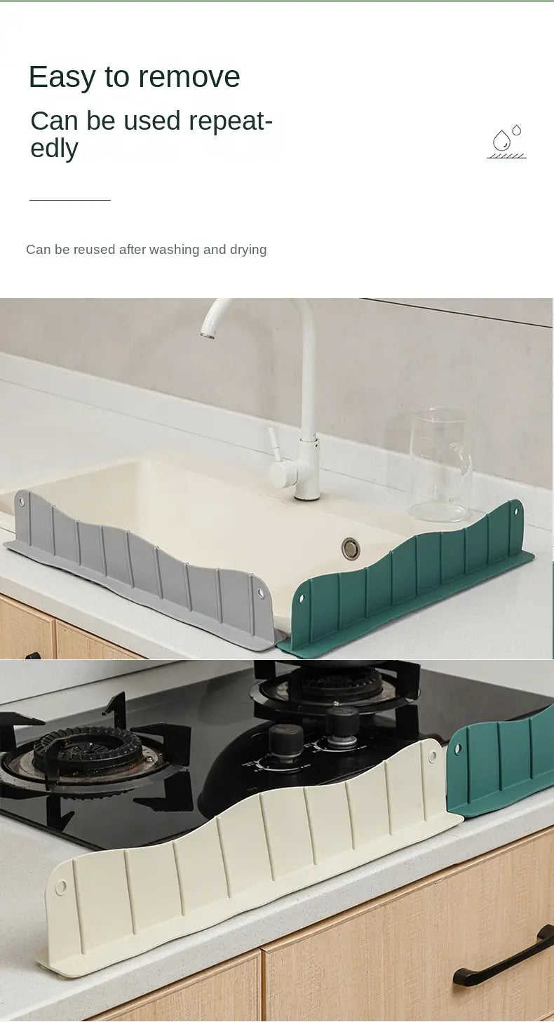 Pare-éclaboussures en silicone avec ventouse – Design minimaliste moderne