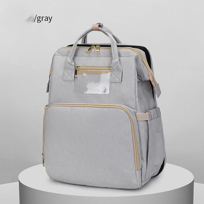 Sac à dos de voyage pour bébé grande capacité — Sac à langer pour parents (Noir / Gris / Vert / Cyan)