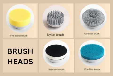 Multifunctional Handheld Electric Dish Brush — Rechargeable Kitchen Scrubber (White / Grey / Blue)