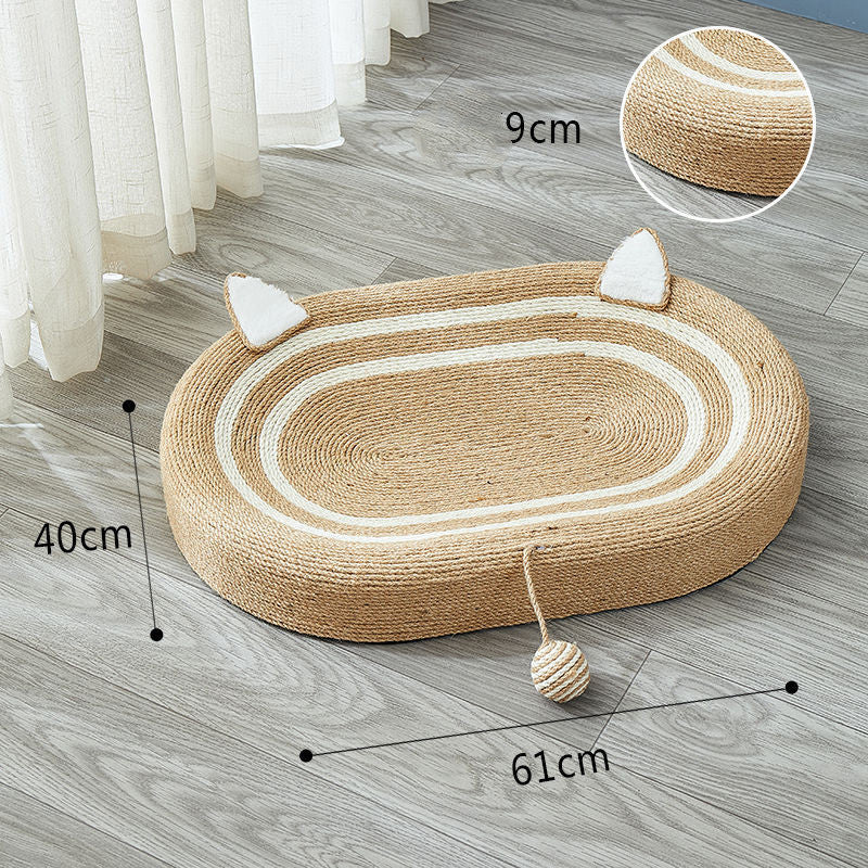 Oversized Sisal Cat Scratch Board Nest
