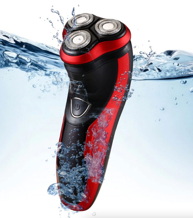 Men's Rotary Electric Shaver — 3D Floating Heads, Wet & Dry, Pop-Up Trimmer